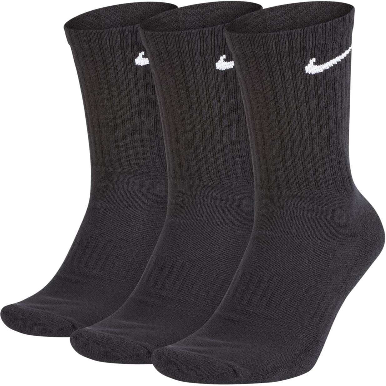 Комплект носков унисекс Nike Everyday Cushion Crew Socks 3P черных M