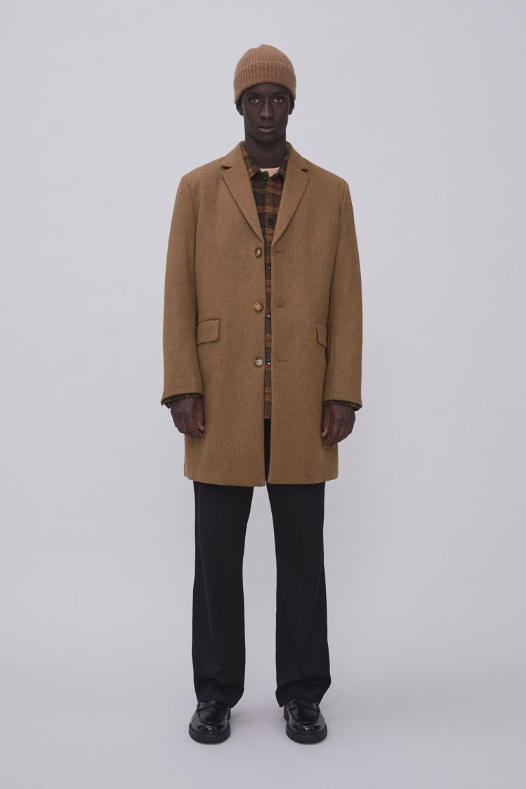 Пальто мужское H&M 1084585003 коричневое 2XL (доставка из-за рубежа)