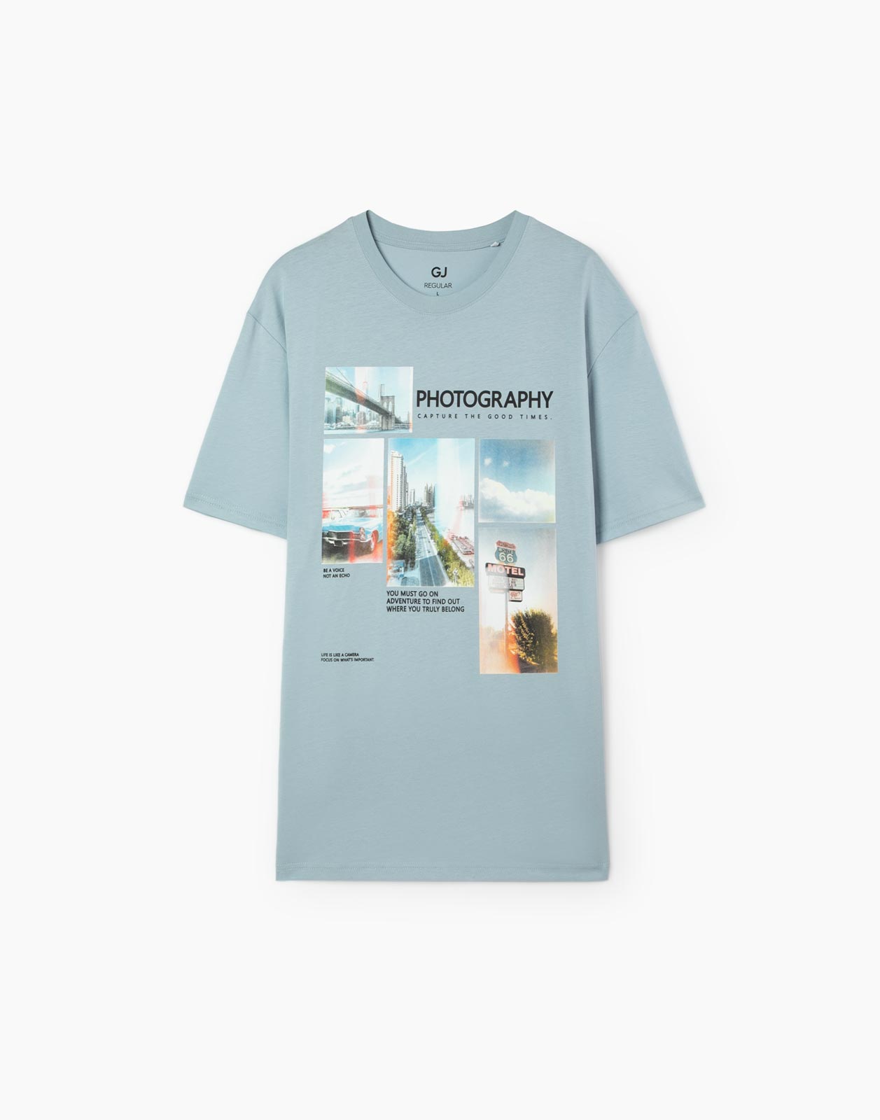 

Футболка мужская Gloria Jeans BKT012081 голубая 2XL, Голубой, BKT012081