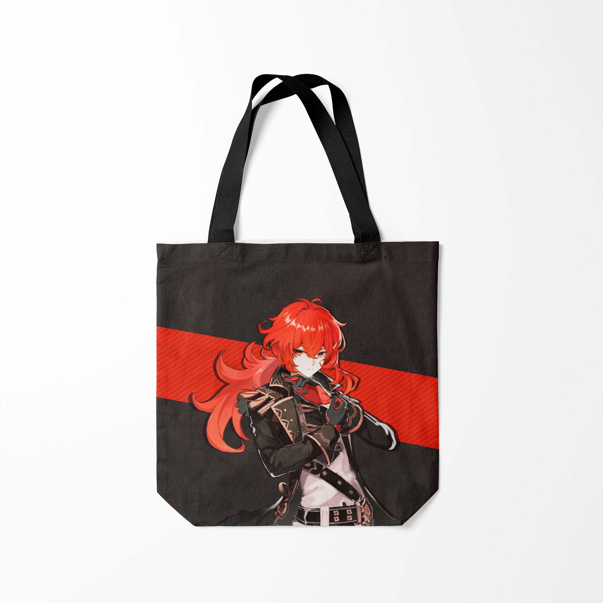 

Сумка шoппер унисекс Burnettie Diluc Genshin Impact, черный, Diluc Genshin Impact