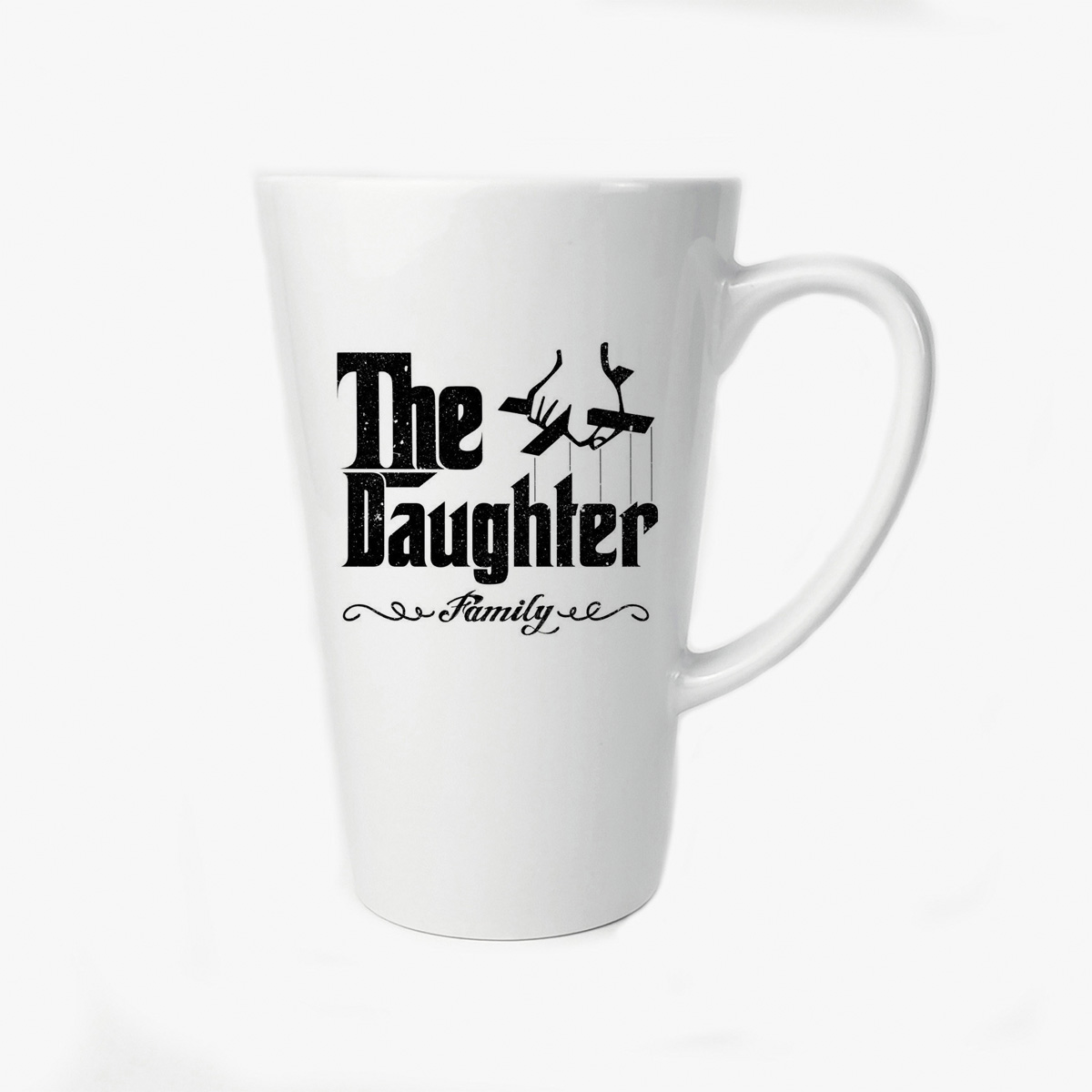 

Большая конусная кружка CoolPodarok Прикол Семья The daughter Дочь