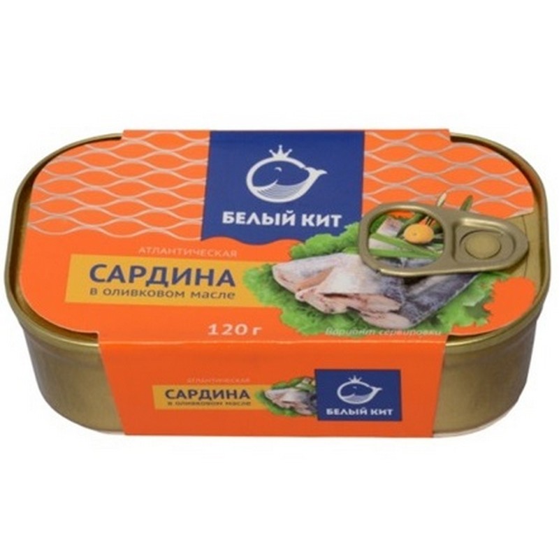 

Сардина Беринг в оливковом масле 120 г