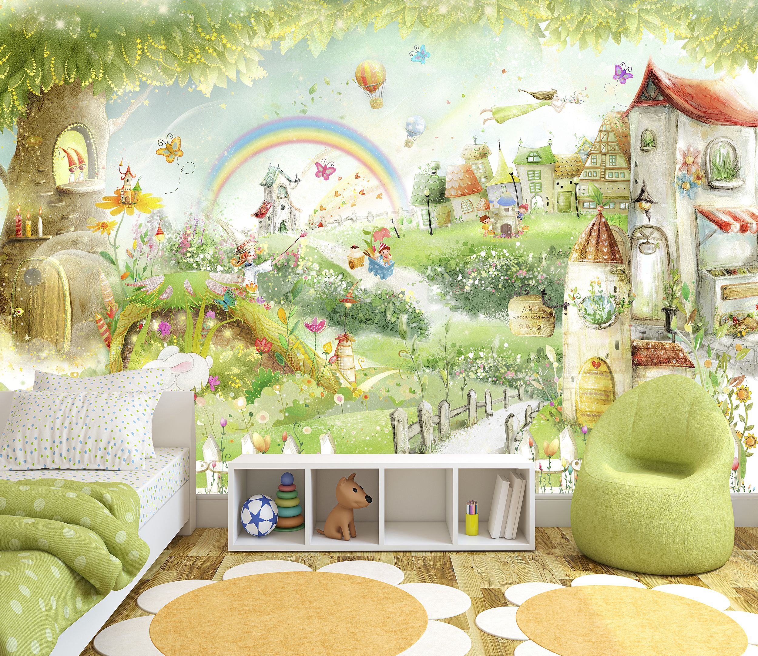 

Фотообои ARTDELUXE KIDS Сказочный мир флизелиновые 400х260см, Голубой;зеленый, 400х260см