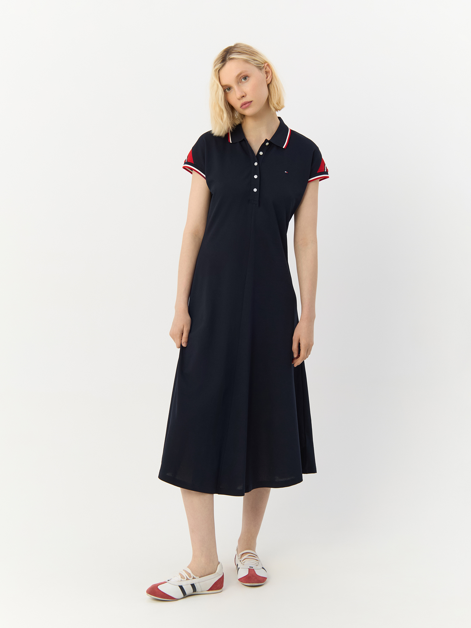 

Платье женское Tommy Hilfiger WW0WW41269DW5 синее L, Синий, WW0WW41269DW5