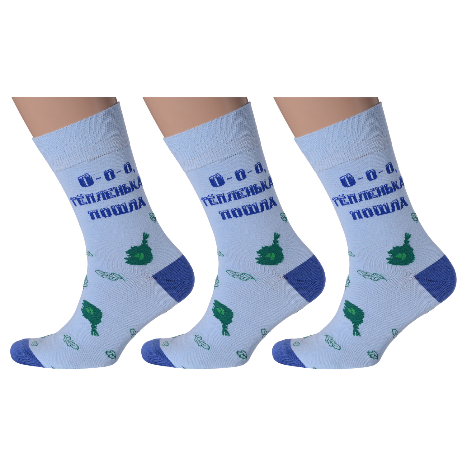 

Комплект носков мужских MoscowSocksClub msk3-М16 голубых 25, Голубой, msk3-М16