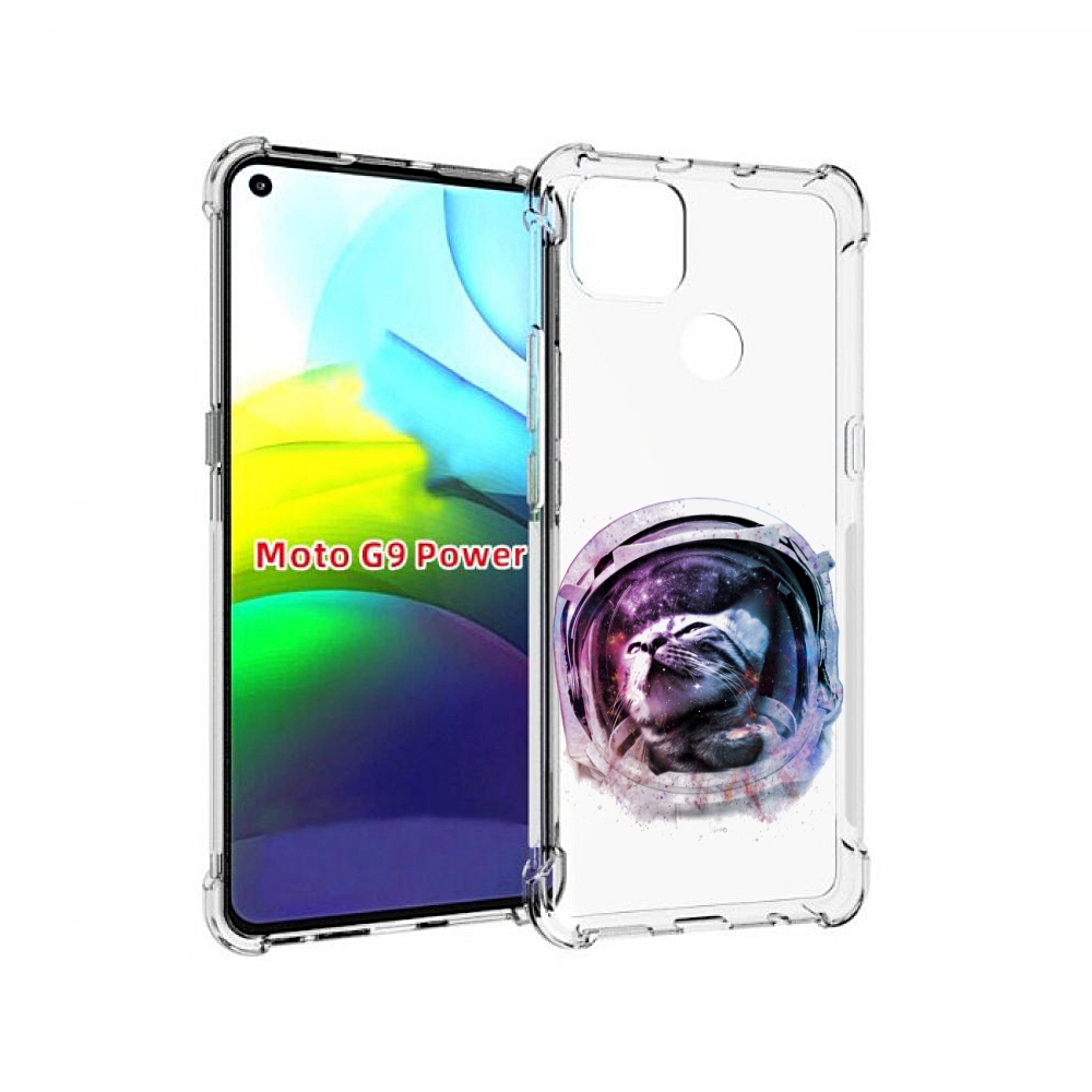 

Чехол MyPads кот в шлеме для Motorola Moto G9 Power, Прозрачный, Tocco