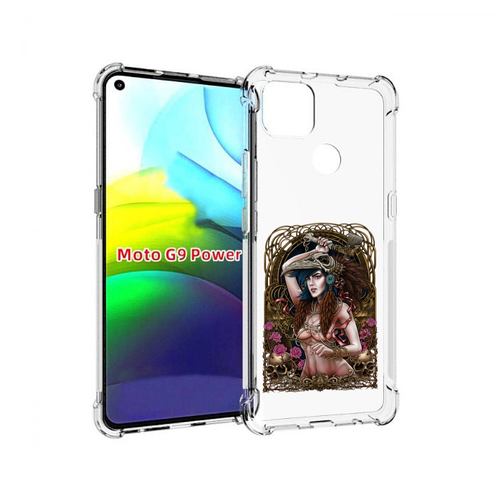 

Чехол MyPads красивая девушка рисунок для Motorola Moto G9 Power, Прозрачный, Tocco