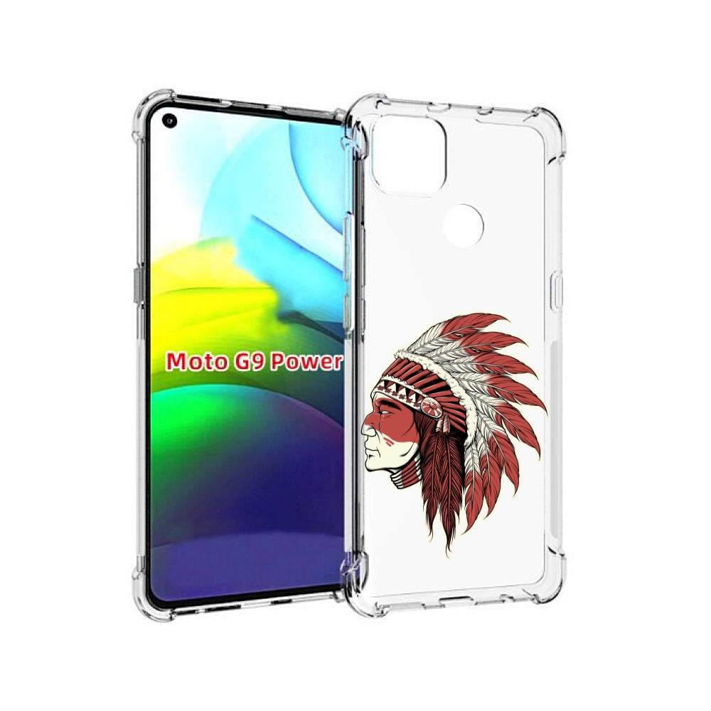 

Чехол MyPads красный индеец для Motorola Moto G9 Power, Прозрачный, Tocco