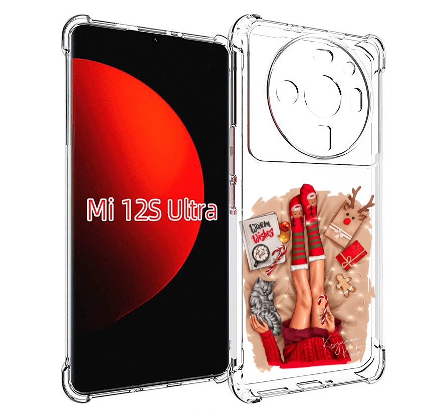 

Чехол MyPads уютный-арт женский для Xiaomi 12S Ultra, Прозрачный, Tocco