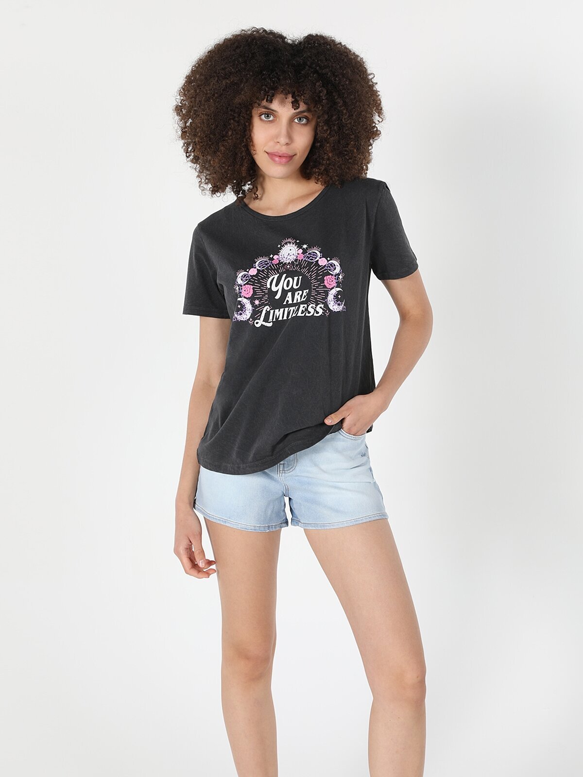 

Футболка женская Colin's CL1059057_Q1.V1 серая S, Серый, CL1059057_Q1.V1