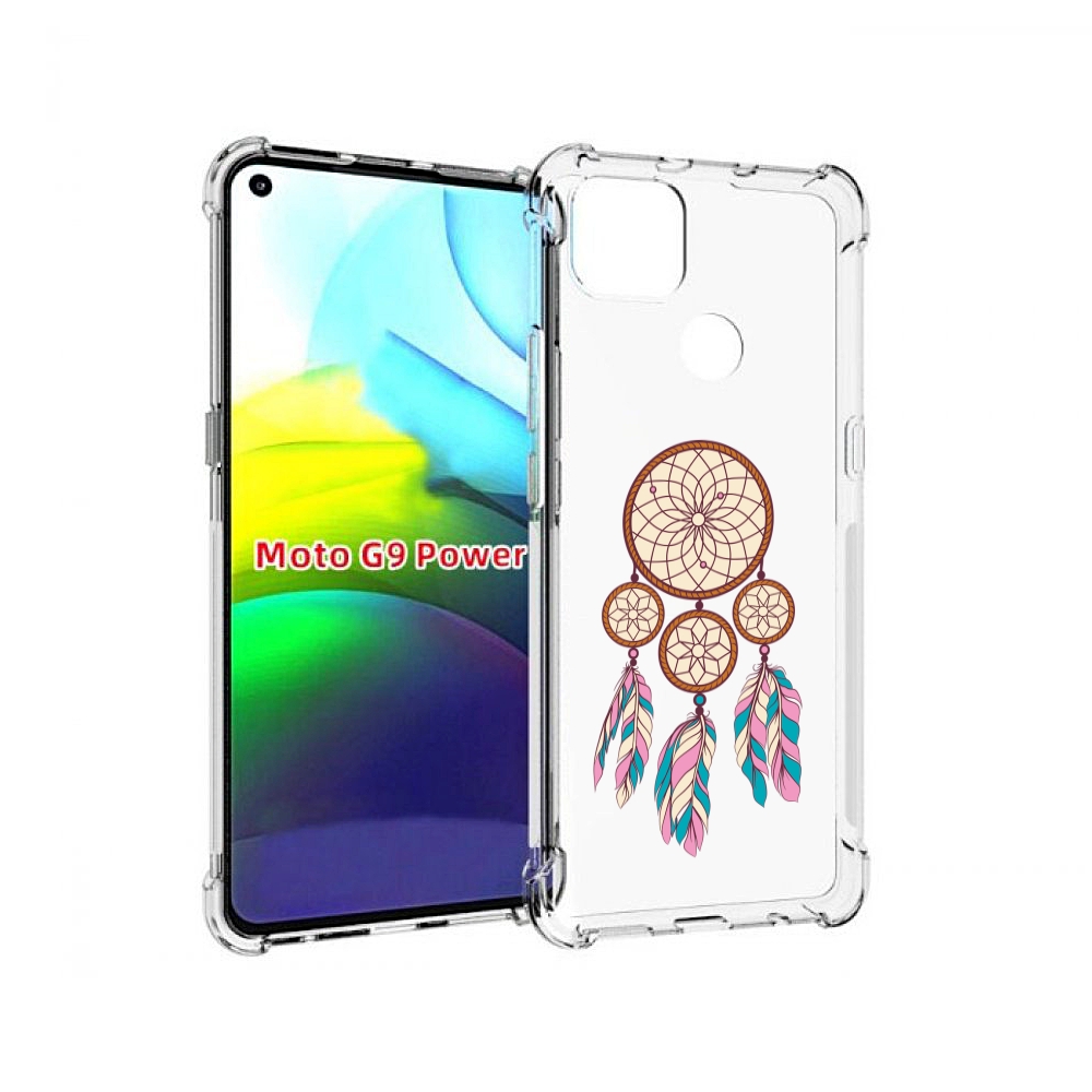 

Чехол MyPads ловец снов бежевый для Motorola Moto G9 Power, Прозрачный, Tocco