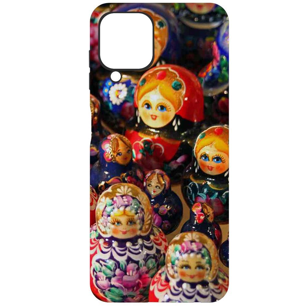 

Чехол-накладка Krutoff Soft Case Матрешка для Samsung Galaxy A22/M22 (A225/M225), Черный