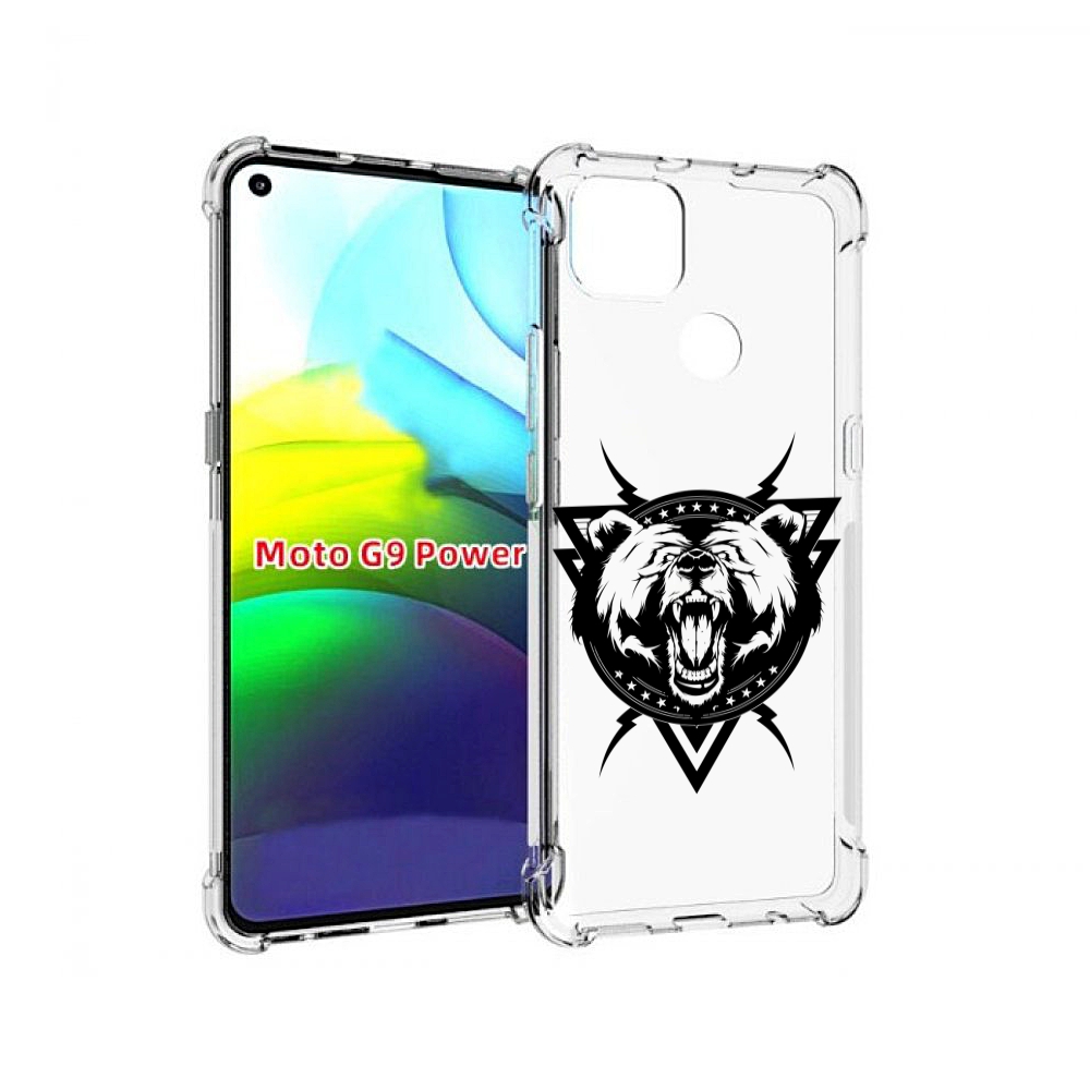 

Чехол MyPads медведь в треугольнике для Motorola Moto G9 Power, Прозрачный, Tocco