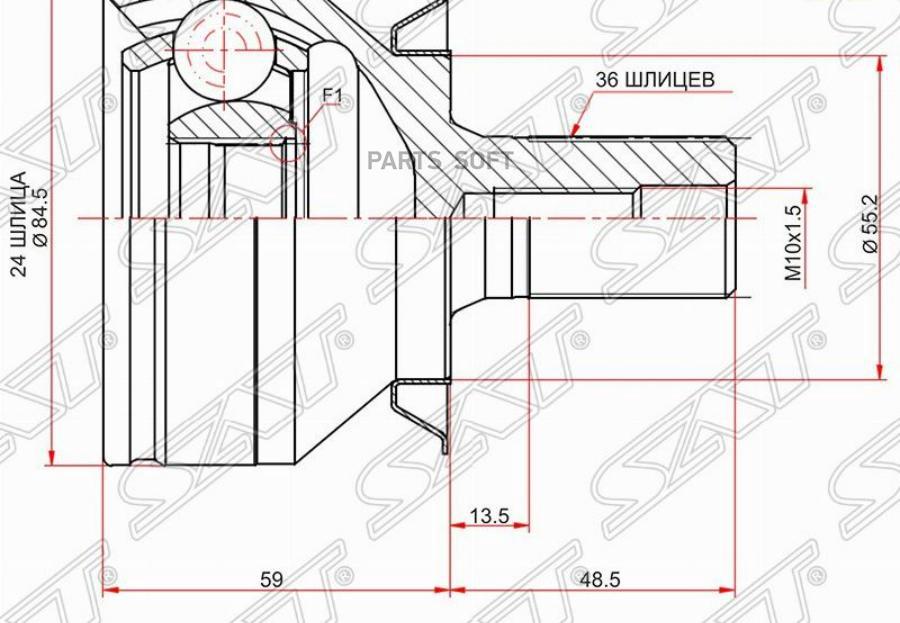 

Шрус Наружный Ford Focus Ii 04-11/C-Max 03-07/Volvo C30 07-13/S40 04-12/V50 04-11 Sat FO-0