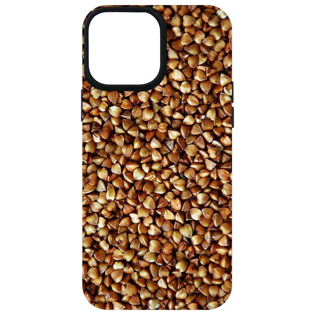 

Чехол-накладка Krutoff Soft Case Гречка для iPhone 13 Pro Max, Черный