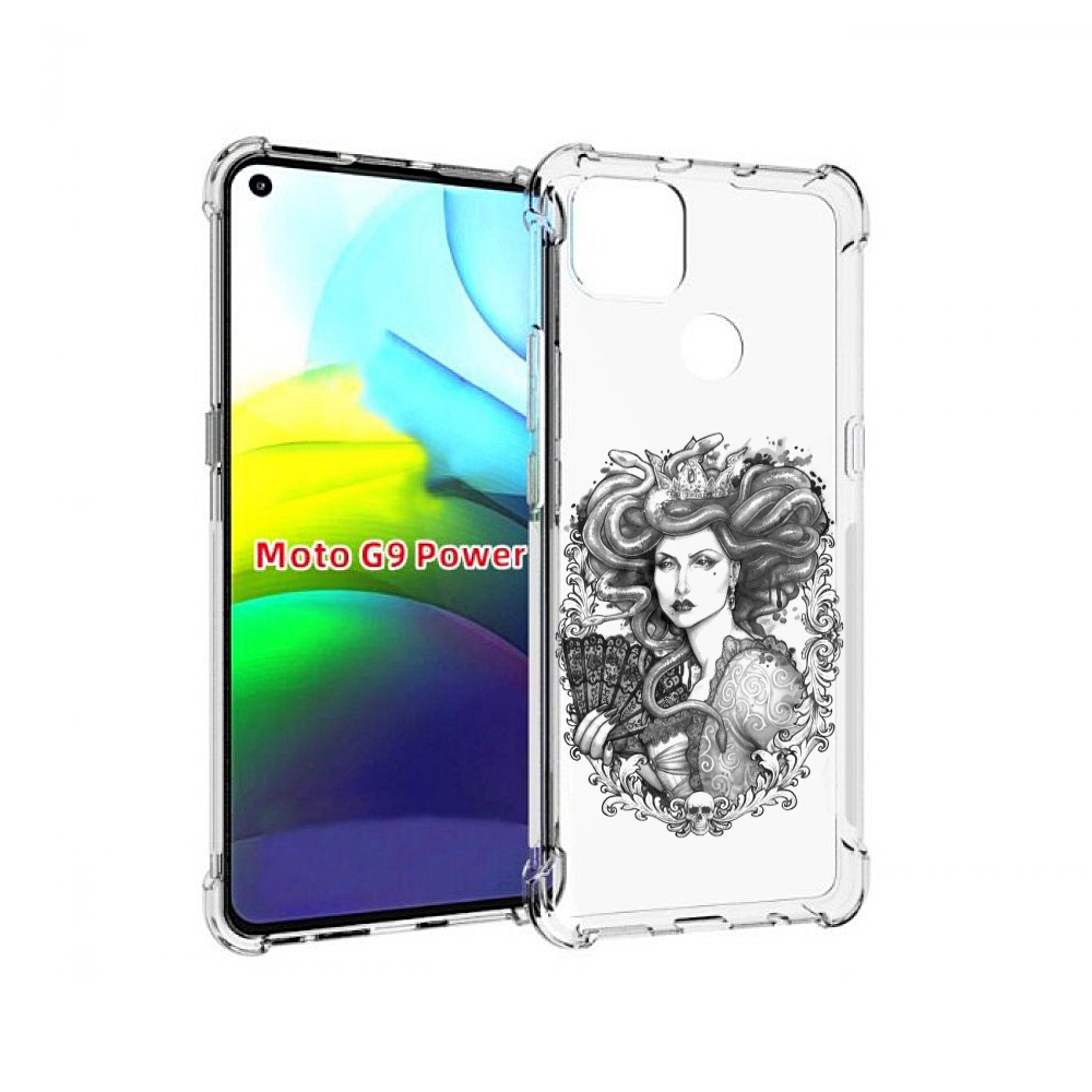 

Чехол MyPads медуза черно белый для Motorola Moto G9 Power, Прозрачный, Tocco