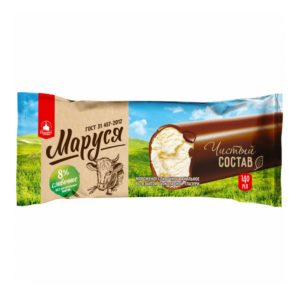 

Мороженое Маруся сливочное Трубочка в шоколадной глазури 8% БЗМЖ 70 г