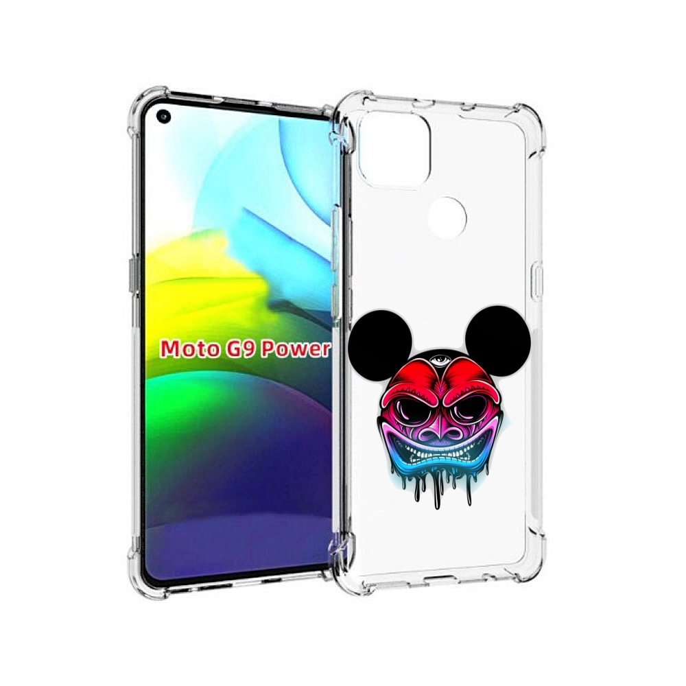 

Чехол MyPads микки в маске для Motorola Moto G9 Power, Прозрачный, Tocco
