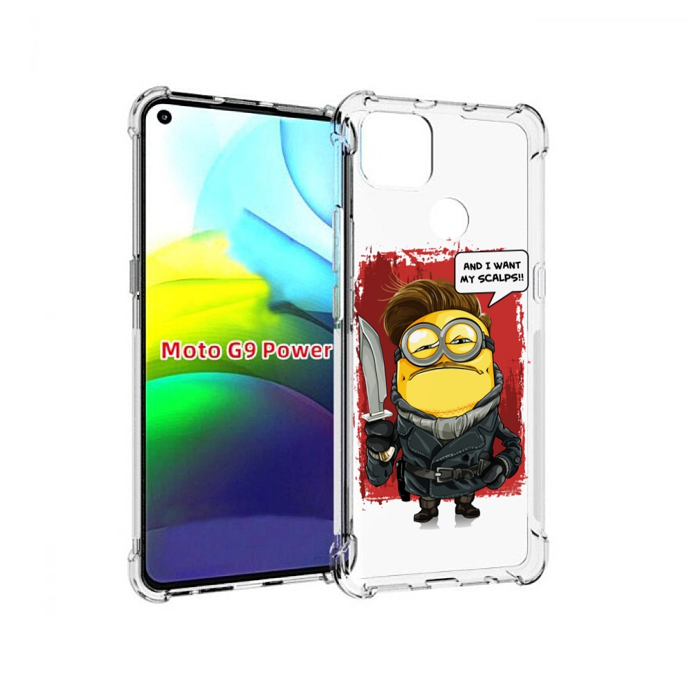 

Чехол MyPads миньон убийца для Motorola Moto G9 Power, Прозрачный, Tocco