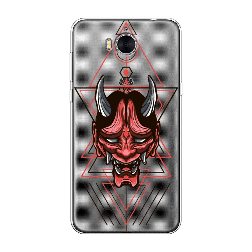 

Чехол на Huawei Y5 2017 "Hanya Oni mask", Серый;красный;черный, 62550-4