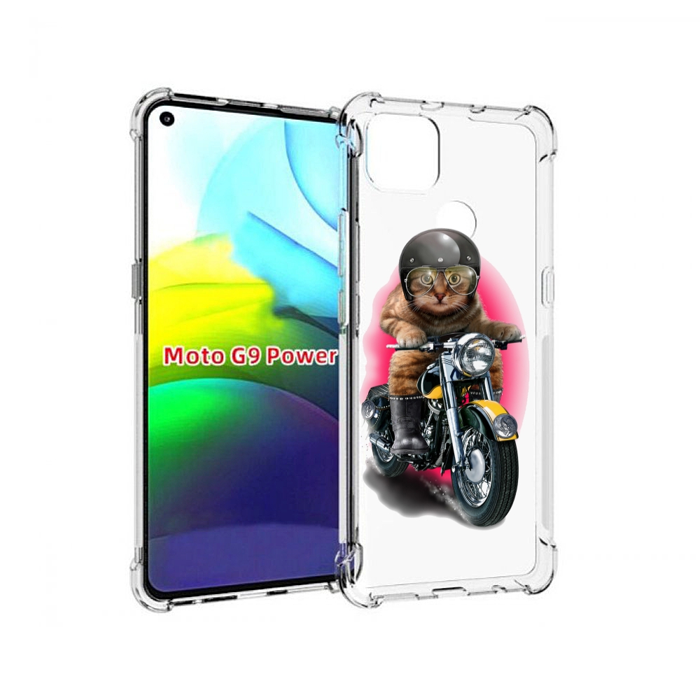 

Чехол MyPads мото-кот для Motorola Moto G9 Power, Прозрачный, Tocco