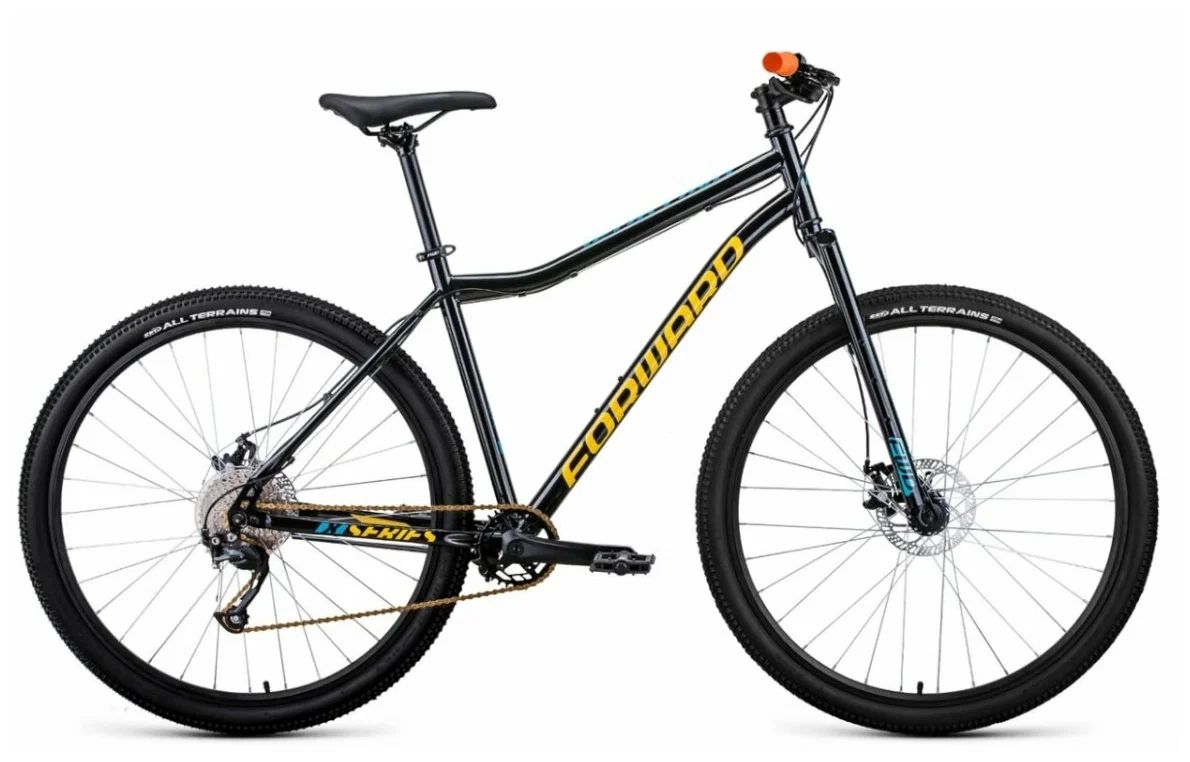 

Велосипед FORWARD Sporting 29" X-19"-21г. (черный-золотой), Sporting