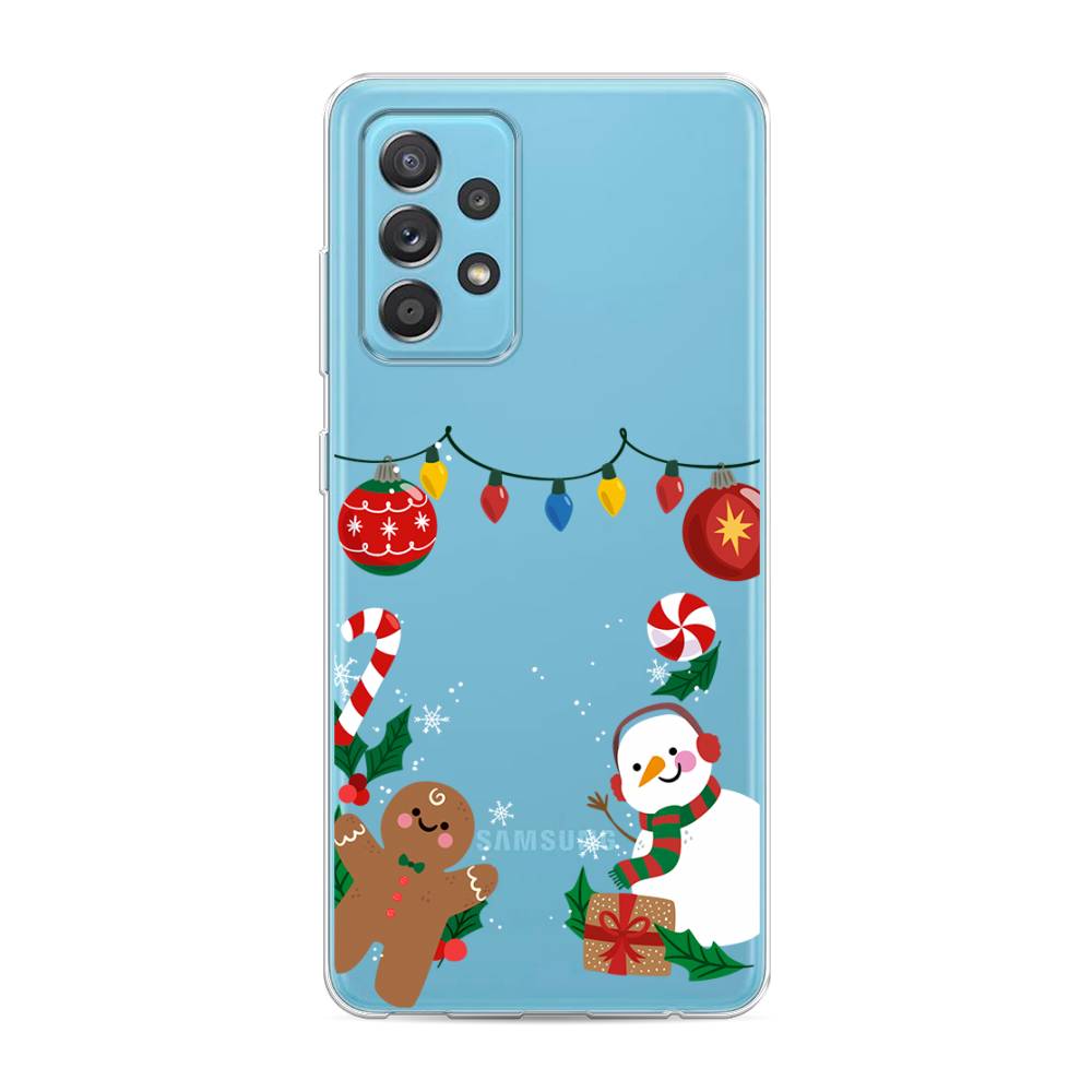 

Чехол на Samsung Galaxy A52 "Новогоднее настроение", Коричневый;красный;зеленый, 2106550-5