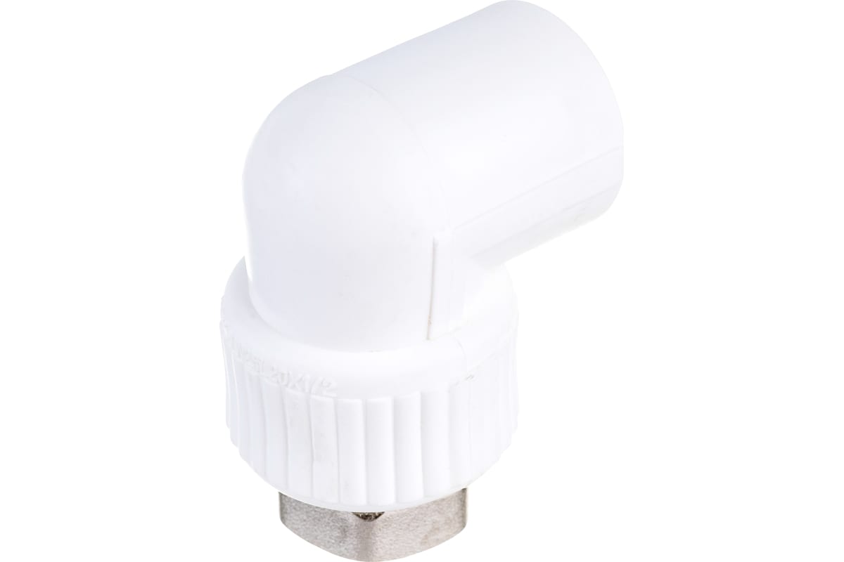 

Угольник LAMMIN PPR с накидной гайкой, 20х1/2" Lm31053020015, Белый