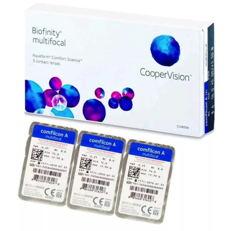 Купить Biofinity multifocal 3 линзы, Линзы контактные CooperVision Biofinity multifocal 3 шт. +2, 5/+2, 00/D