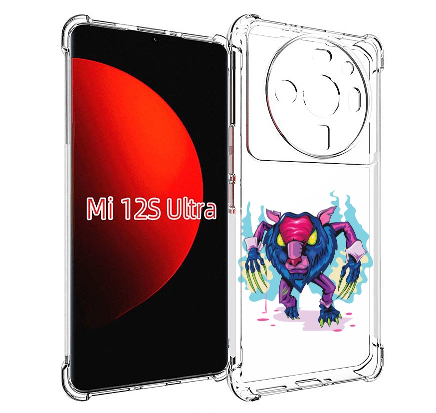

Чехол MyPads фиолетовая-россомаха для Xiaomi 12S Ultra, Прозрачный, Tocco