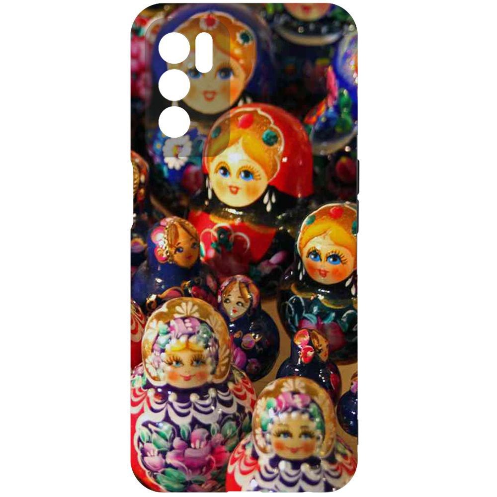 

Чехол-накладка Krutoff Soft Case Матрешка для Oppo A16