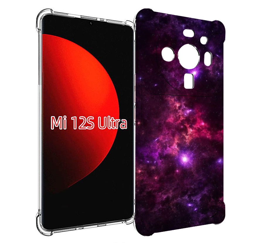 

Чехол MyPads фиолетовый-космос-с-облаками для Xiaomi 12S Ultra, Прозрачный, Tocco