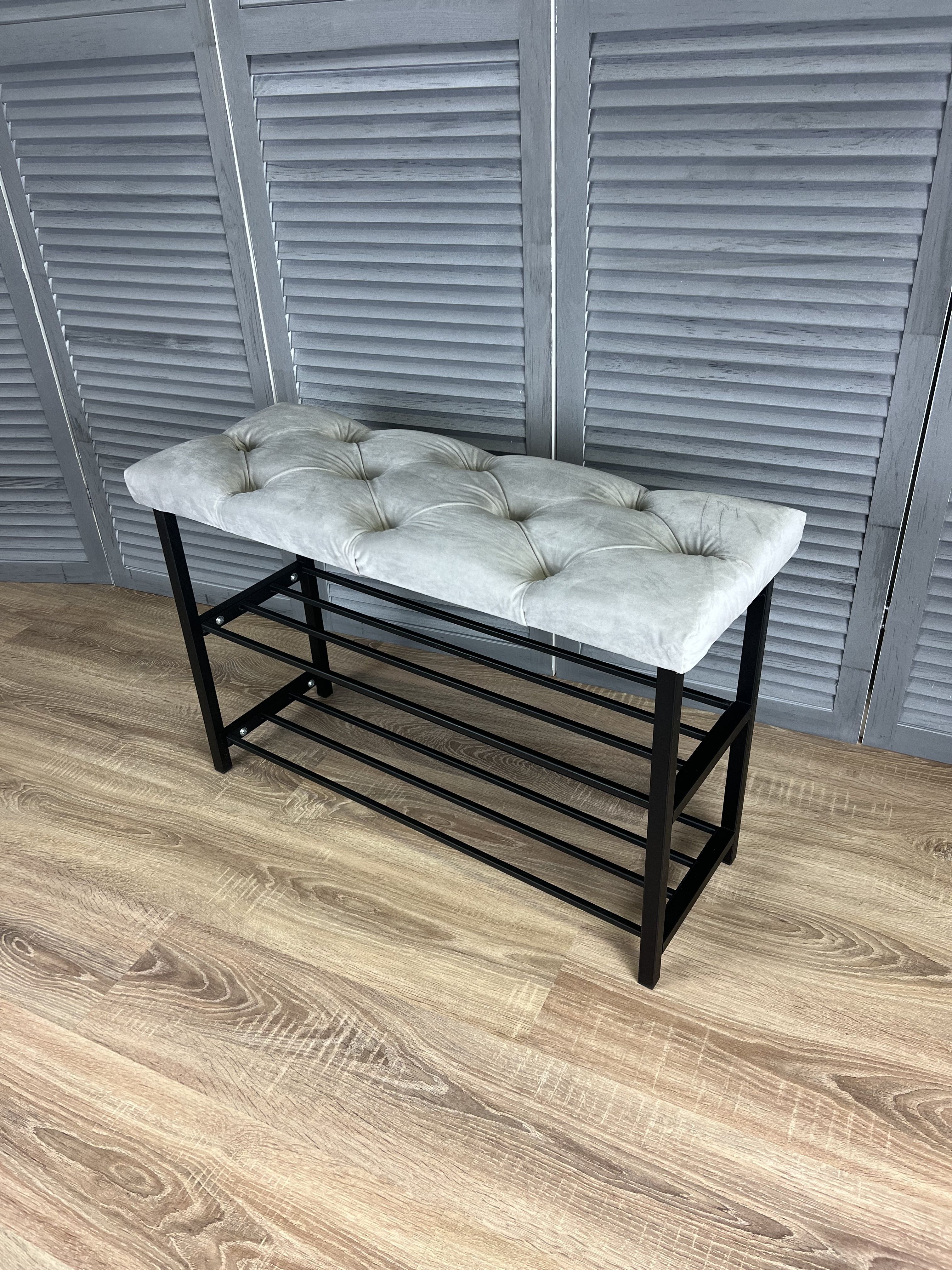 

Обувница в прихожую Разбор78 светло-серый/черный, РАЗБОР78