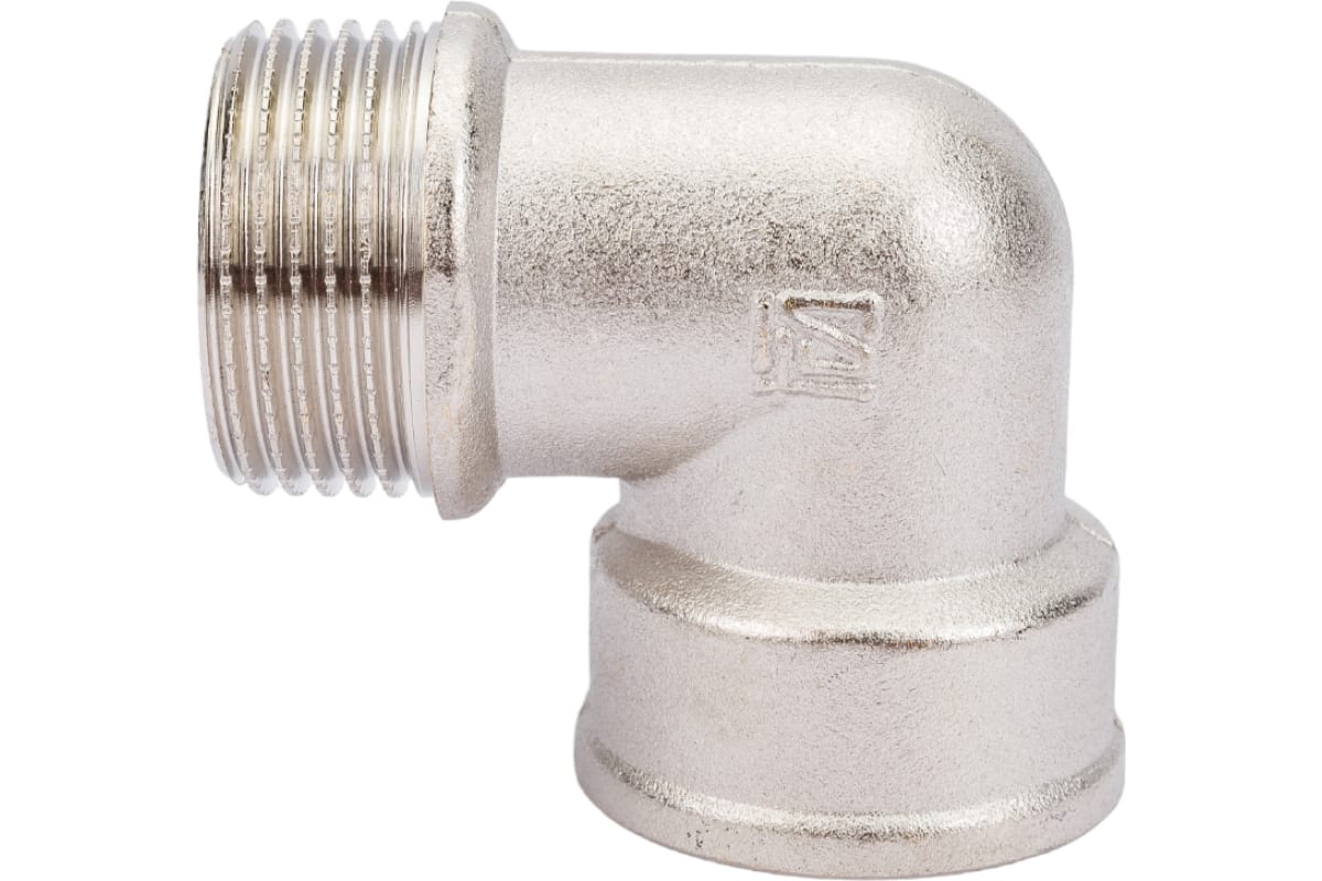 

Угольник STI латунный Ду20 (3/4") Ру16 ВР/НР никелированный D270-05015