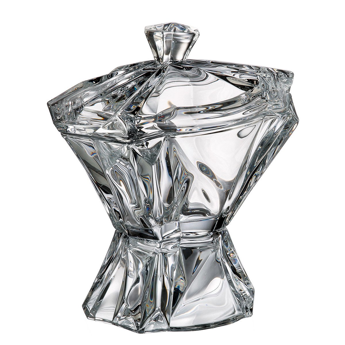 

Конфетница на ножке с крышкой Bohemia Crystal Enigma 27 см, Прозрачный, 55053-02