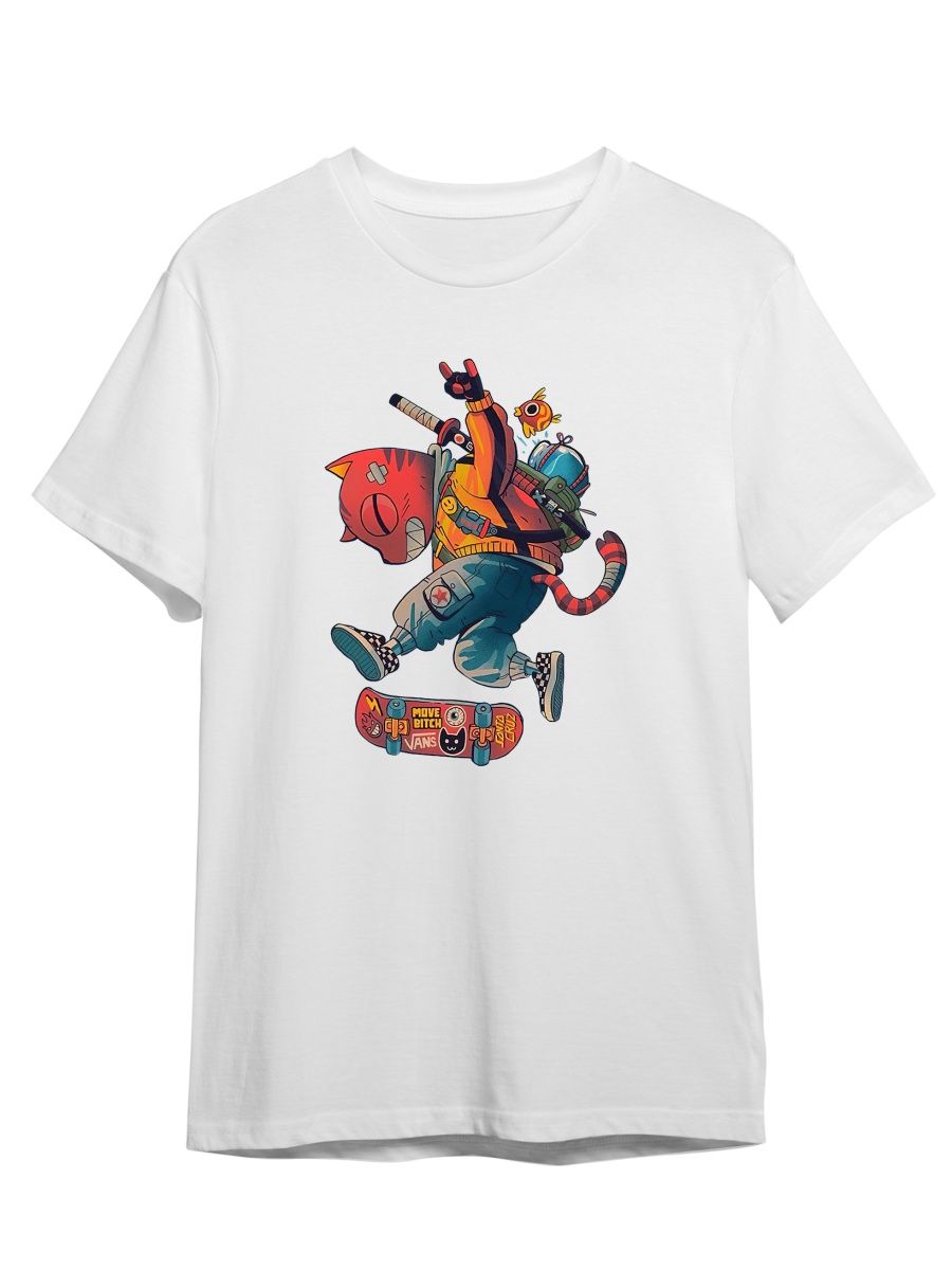 

Футболка унисекс Каждому Своё Аниме/Япония/Кот/Cat STAZ13 белая 4XL, Белый, "Аниме/Япония/Кот/Cat" STAZ13