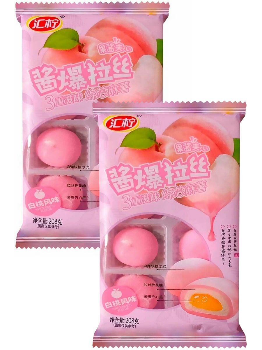 

Моти Mochi с начинкой со вкусом персика, 208 г * 2 шт