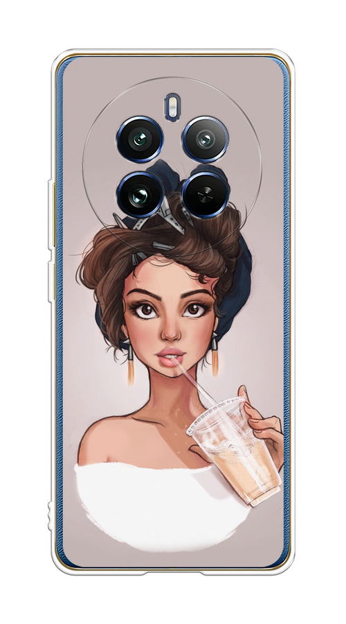 

Чехол на Realme 12 Pro/Realme 12 Pro Plus "Девушка с фраппе", Серый, 2516250-1