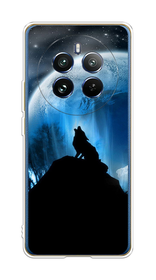 

Чехол на Realme 12 Pro/Realme 12 Pro Plus "Волк 2", Синий;черный;белый, 2516250-1