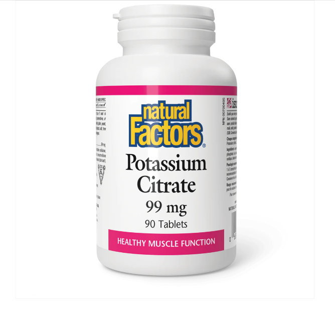

Цитрат калия Natural Factors Pottasium Citrate 90 таблеток 99 мг, potasium