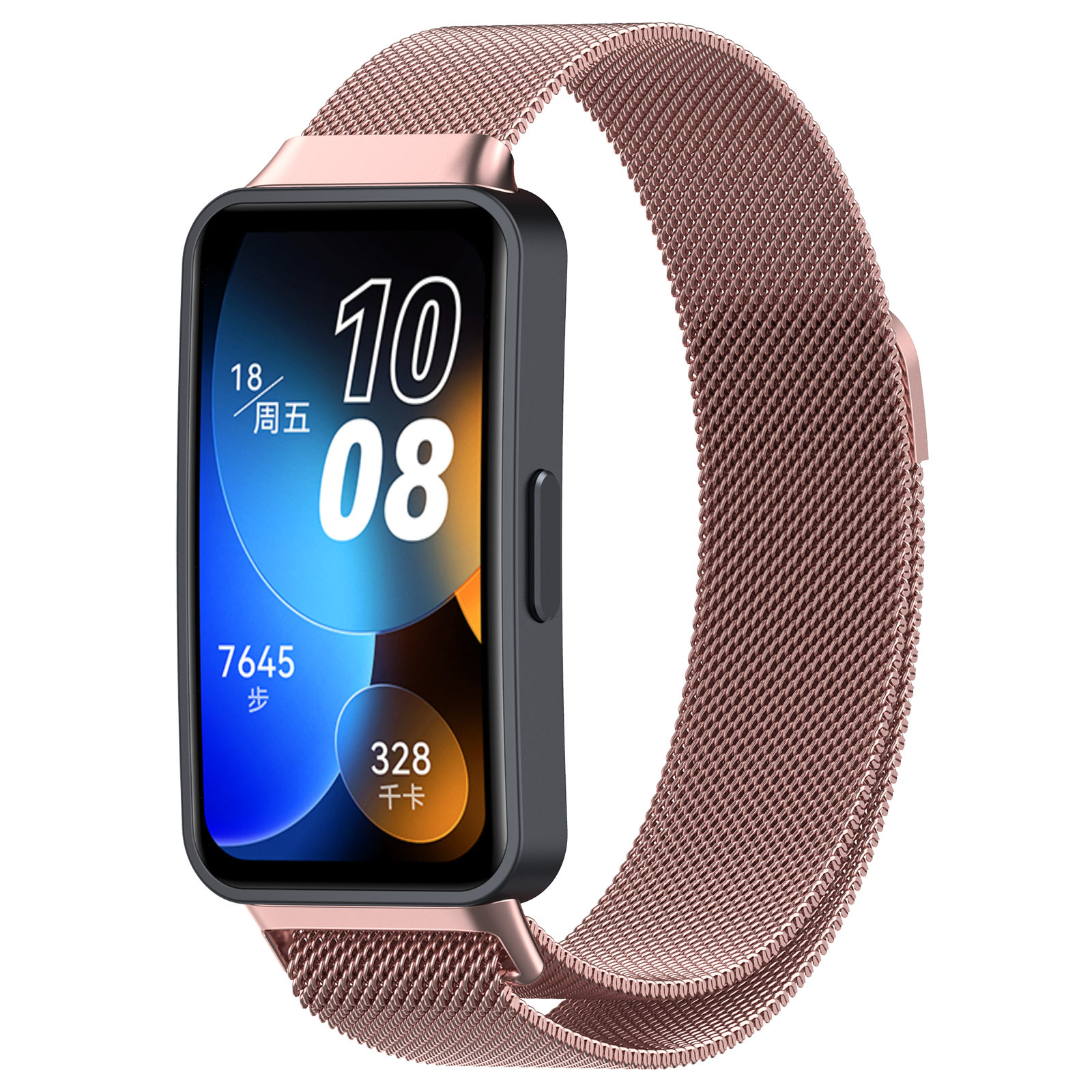 

Ремешок для Huawei Band 8/9, миланская петля, розовый