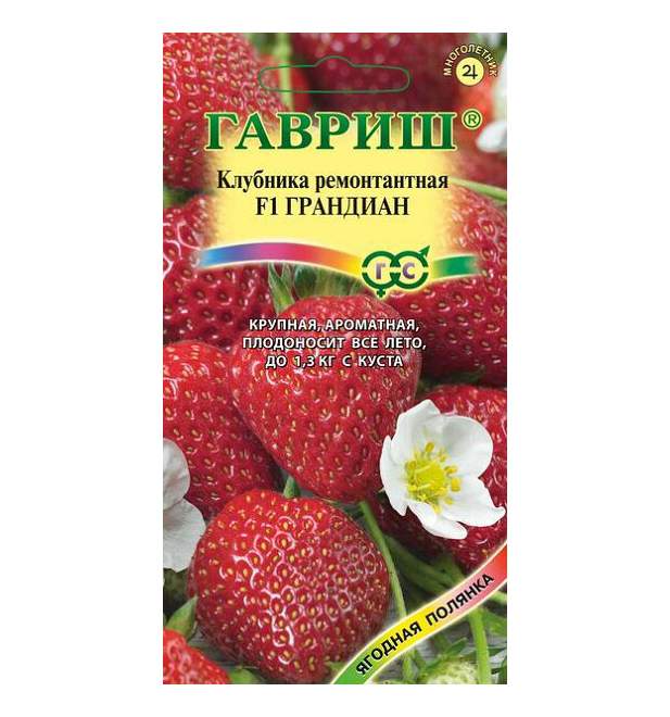 

Семена. Клубника "Грандиан F1" (10 пакетов по 1 пробирке)