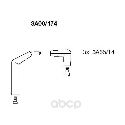 

Провод Высоковольтный Daewoo Matiz 0.8 01/02- Bremi 3A00/174