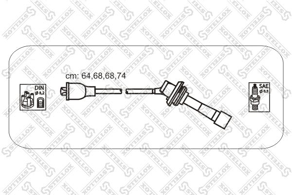 фото 10-38576-sx к-кт проводов subaru legacy 2.5 16v ej25 4wd 96> stellox