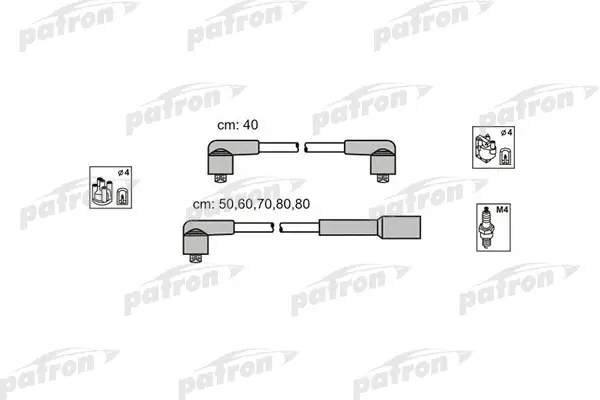 

Комплект Проводов Зажигания Abu4 Audi: 100 84-90, 100 90-94, 200 83-91, 80 91-94, 90 84-87