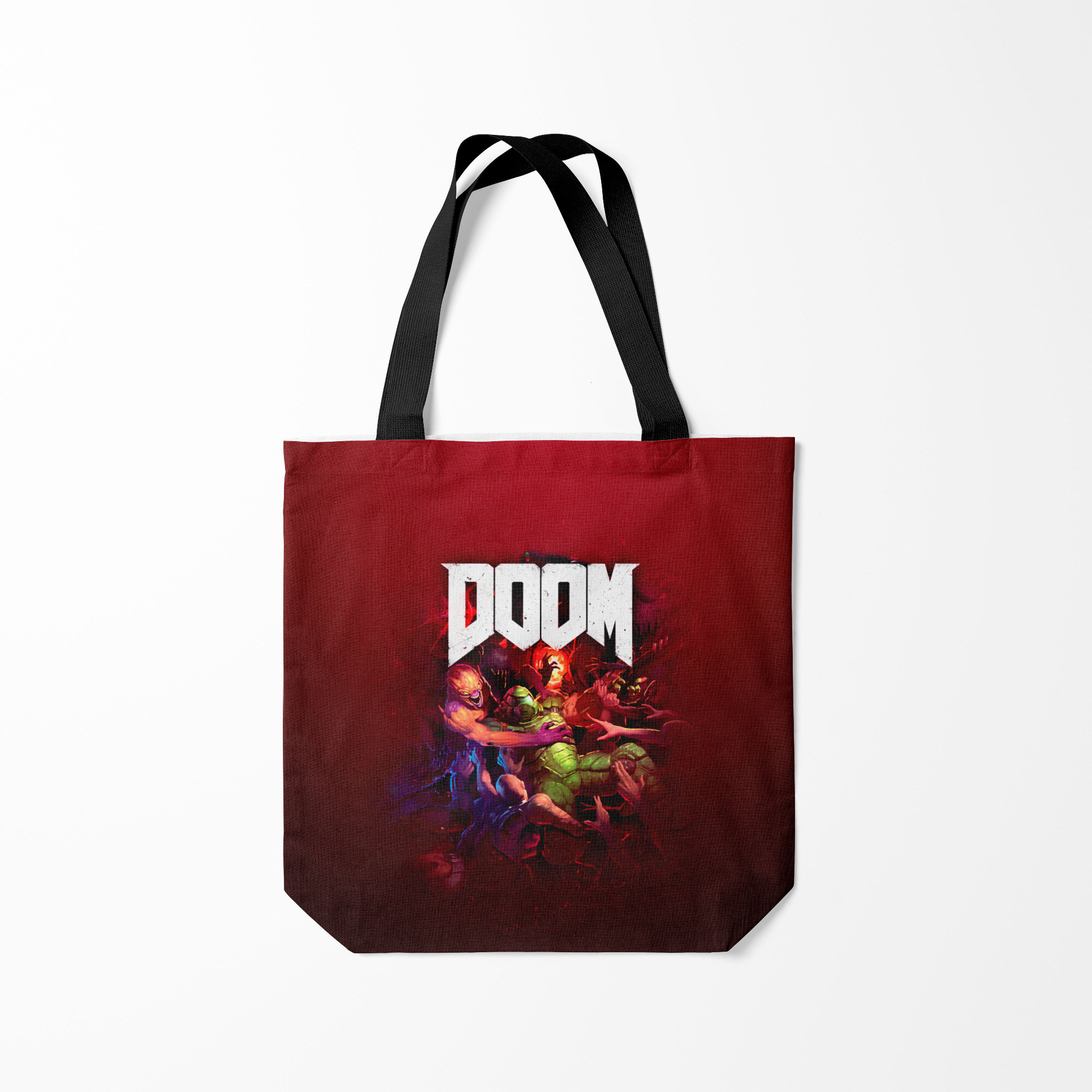 

Сумка шoппер унисекс Burnettie Doom, бордовый, Doom