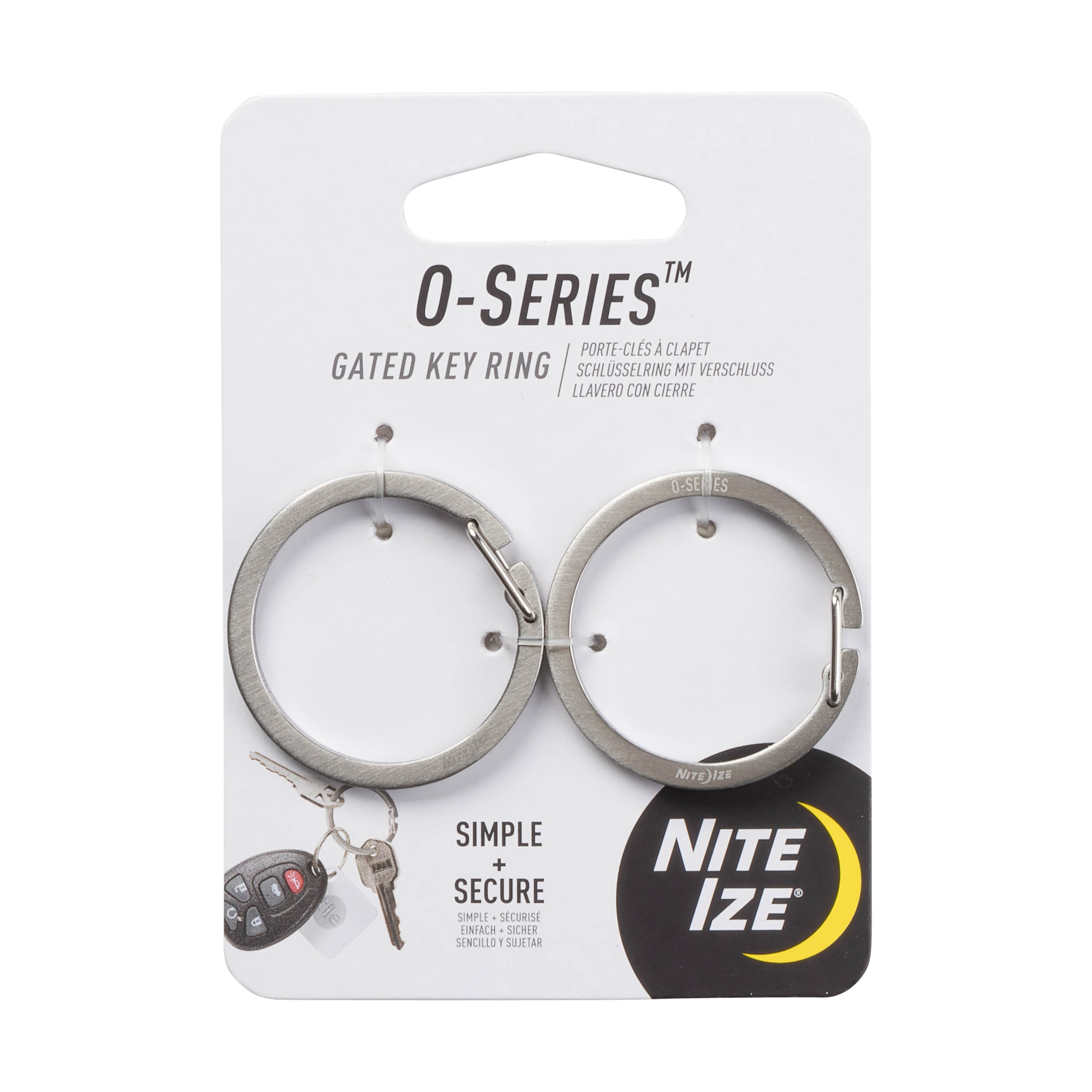 

Брелок унисекс Nite Ize O-Series Gated Key Ring стальной, Серебристый, O-Series Gated Key Ring
