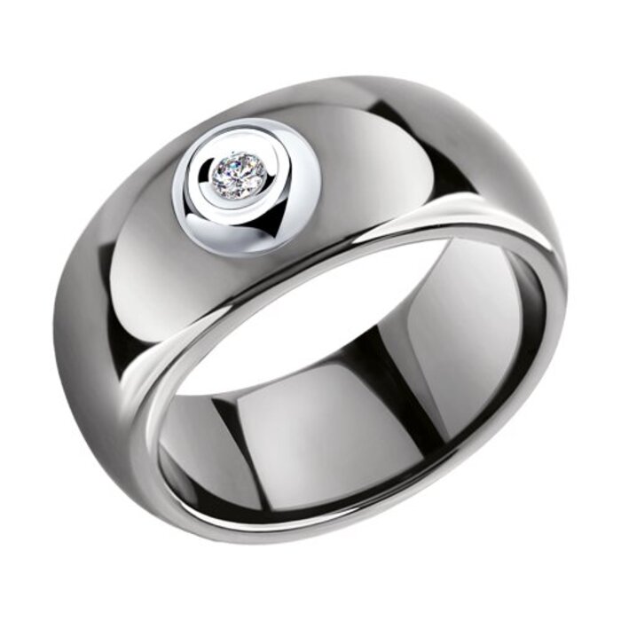 

Кольцо из золота и керамики р. , SOKOLOV Diamonds 6015075, бриллиант, 6015075