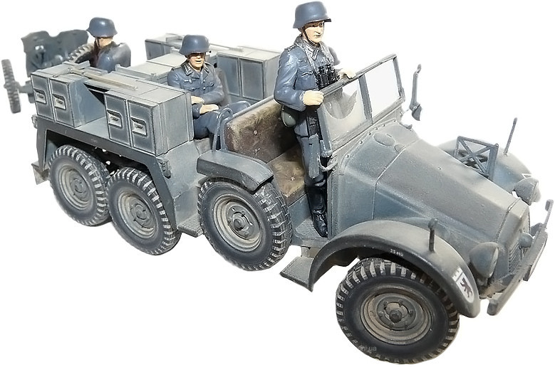 

Сборная модель ICM 1/72 Krupp L2H143 Kfz.69 c пушкой Раk 36 герман легк тягач Krupp 72461