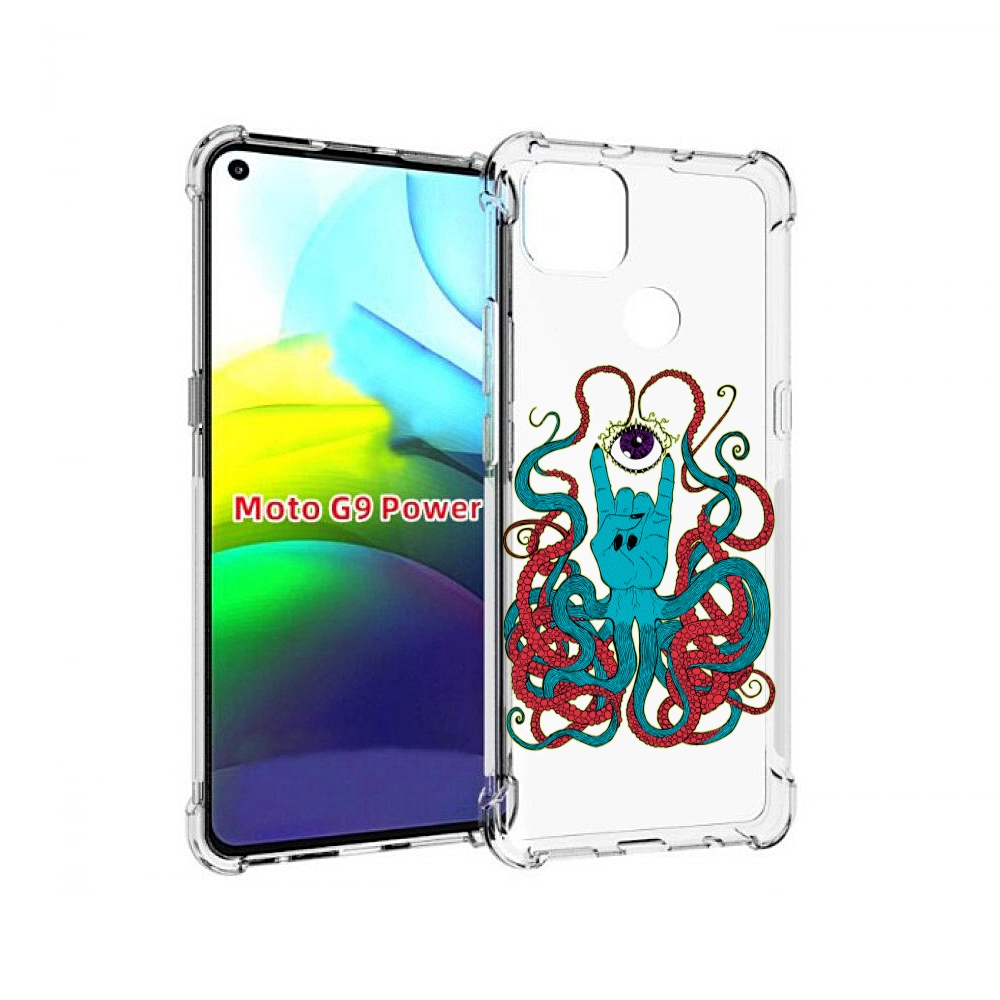 

Чехол MyPads осьминог-рука абстракция для Motorola Moto G9 Power, Прозрачный, Tocco